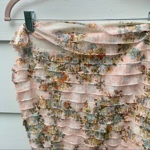 BOUTIQUE Parisian light pink flower scarf